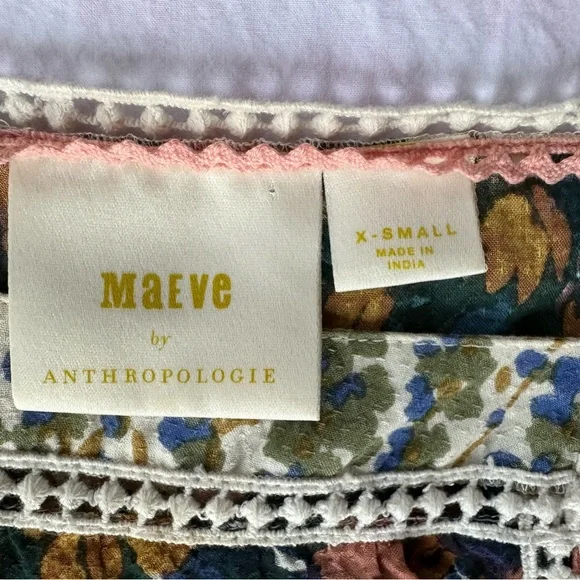 Anthropologie Maeve Nikki Peasant Floral Blouse XS - Picture 2 of 4